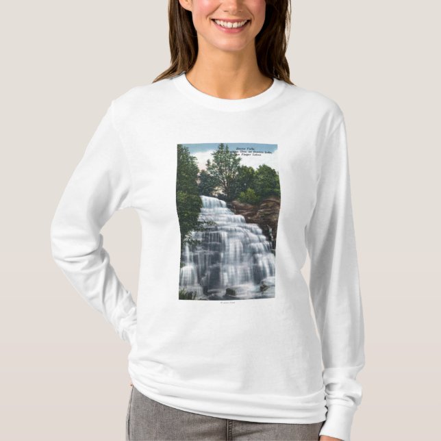 Hector fällt nahe Seneca See-Ansicht T-Shirt (Vorderseite)