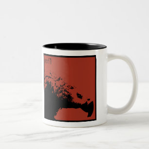 Hector nimmt ihr den samtschwarzen Kaffee Zweifarbige Tasse