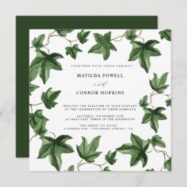 Hedera | Green Ivy Blätter Forest Botanical Weddin Einladung