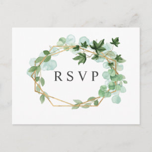 Hedera   Ivy Blätter Botanical Wedding RSVP Postkarte