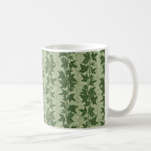 Hedera Ivy Vines - botanisches grünes D_L Muster. Kaffeetasse