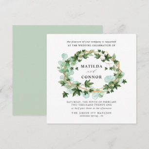 Hedera Sage Ivy Frame Botanische Hochzeit Einladung