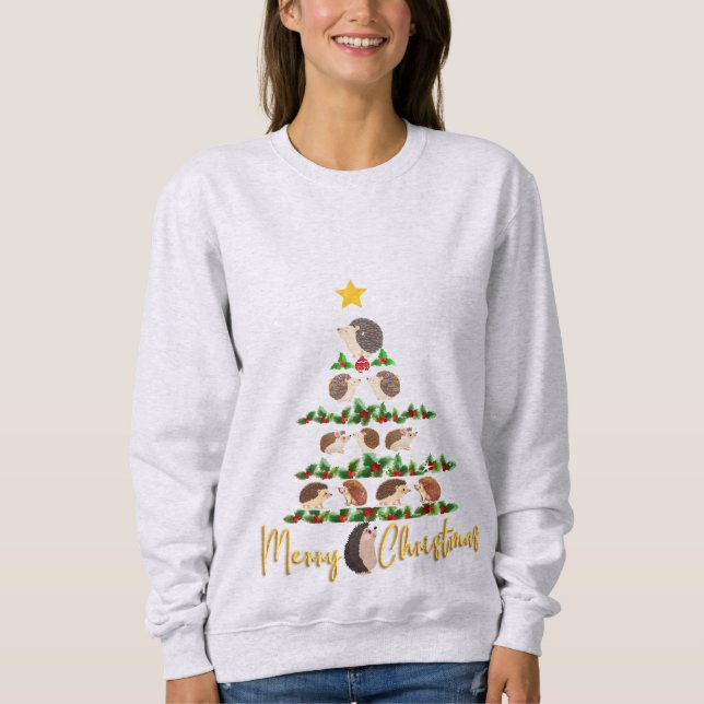 Hedge Hog Christmas Tree T - Shirt (Vorderseite)
