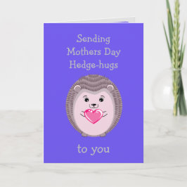 Hedge-Hugs für Mütter Day Igel mit Herzkarte Karte