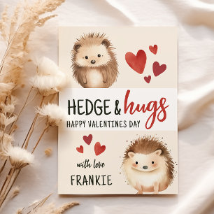 Hedge & Hugs Igel Valentinstag im Klassenzimmer Feiertagskarte