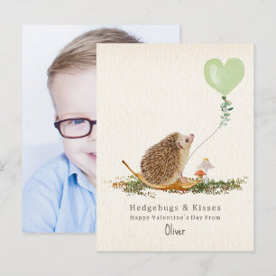 Hedge Hugs & Kisses Classroom Valentine Foto Postkarte