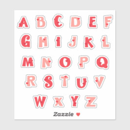 Hedge Hugs Kleingeschriebene Alphabet-Aufkleber |  Aufkleber