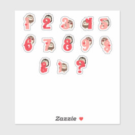 Hedge Hugs Zahlen-Aufkleber | Süßer Igel Buchstabe Aufkleber