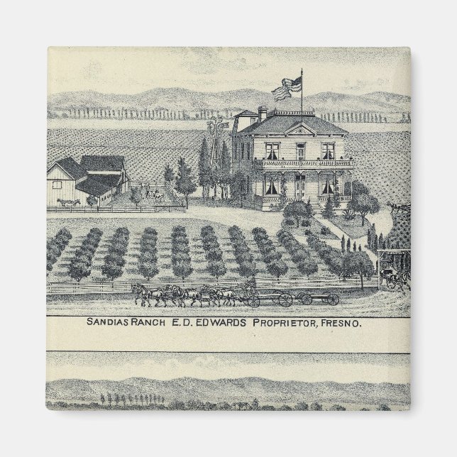 Hedge Row Vineyard, Fresno Magnet (Vorne)