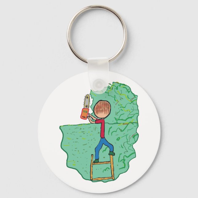 Hedge-Trimmung Schlüsselanhänger (Vorderseite)