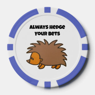 Hedge Your Wetten Igel Funny Gambling Cartoon Pokerchips