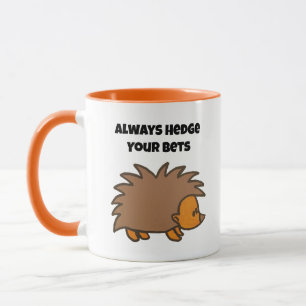Hedge Your Wetten Igel Funny Gambling Cartoon Tasse