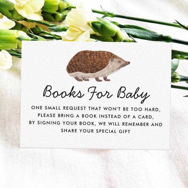 Hedgehog Book Request Enclosure Card Begleitkarte (Von Creator hochgeladen)
