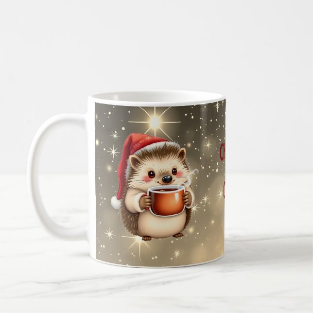 Hedgehog Christmas Coffee  Kaffeetasse (Links)
