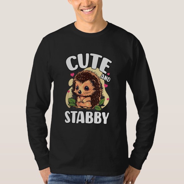 Hedgehog Design For Forest Animal   Cute And Stabb T-Shirt (Vorderseite)