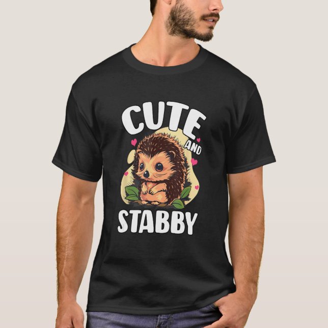 Hedgehog Design For Forest Animal   Cute And Stabb T-Shirt (Vorderseite)