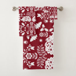 Hedgehog Folk Art Badhandtuch Set