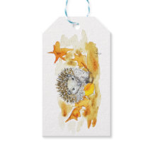 Hedgehog In Fall Leaves