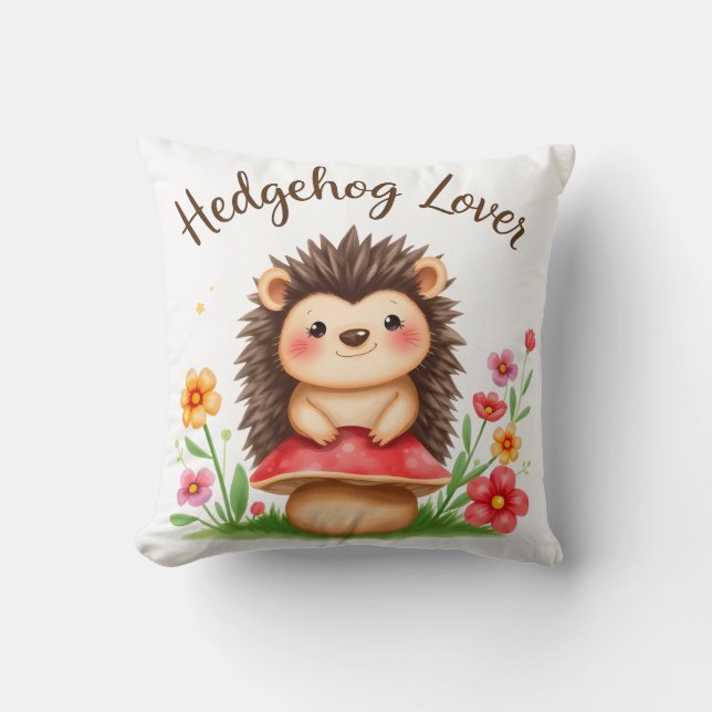 Hedgehog Lover Kissen (Vorderseite)