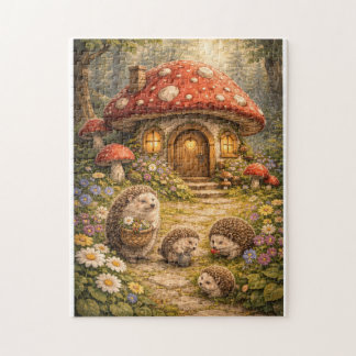 Hedgehog Mushroom Home Puzzle