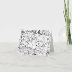 Hedgehog note card karte