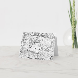 Hedgehog note card karte