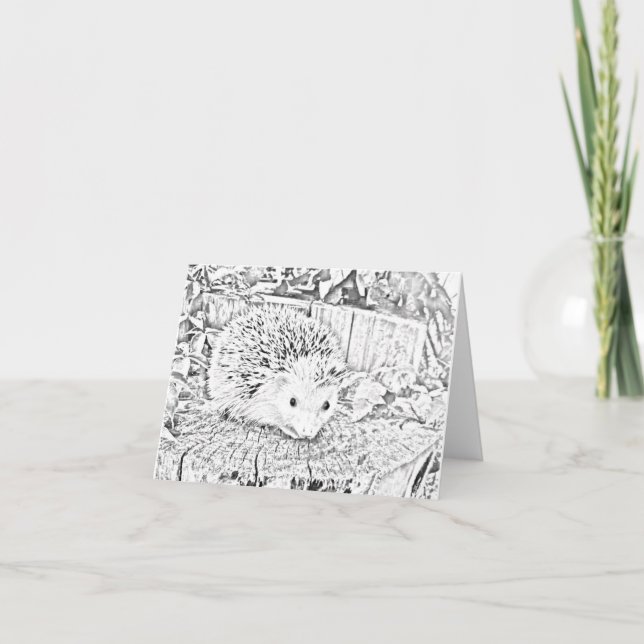 Hedgehog note card karte (Vorderseite)