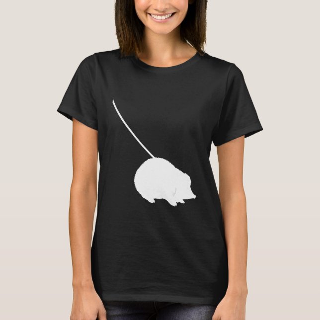 Hedgehog on a Leash  Cute  Pet Animal T-Shirt (Vorderseite)