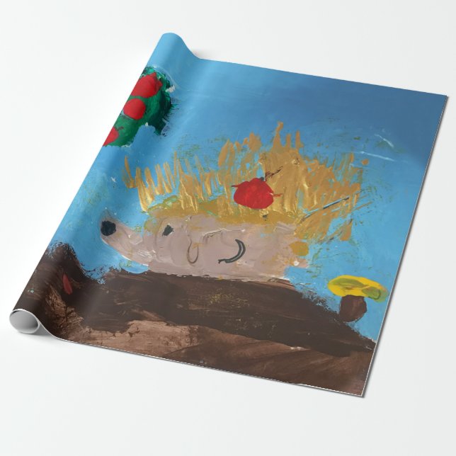 Hedgehog Painting Geschenkpapier (Ungerollt)