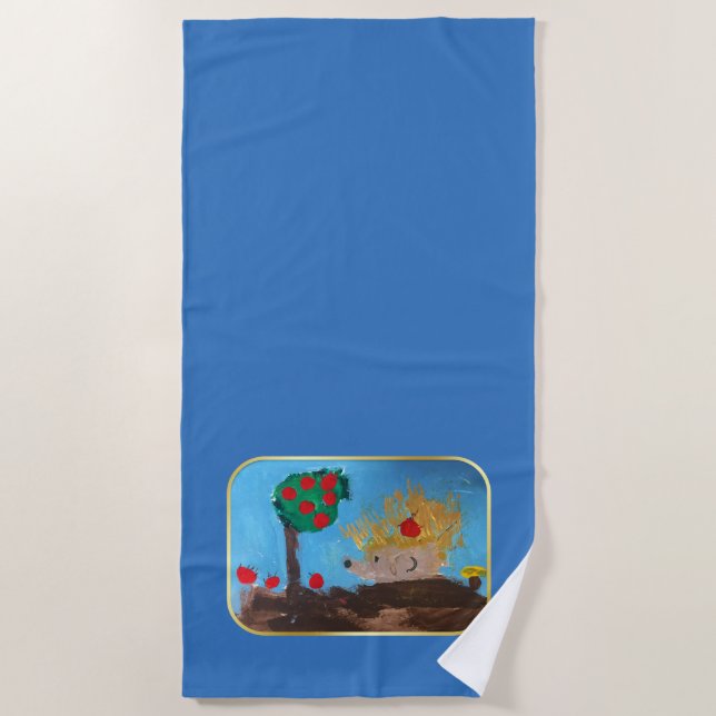 Hedgehog Painting Strandtuch (Vorderseite)