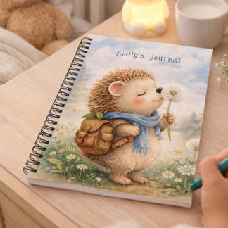 Hedgehog Personalized Kids Journal Notizbuch