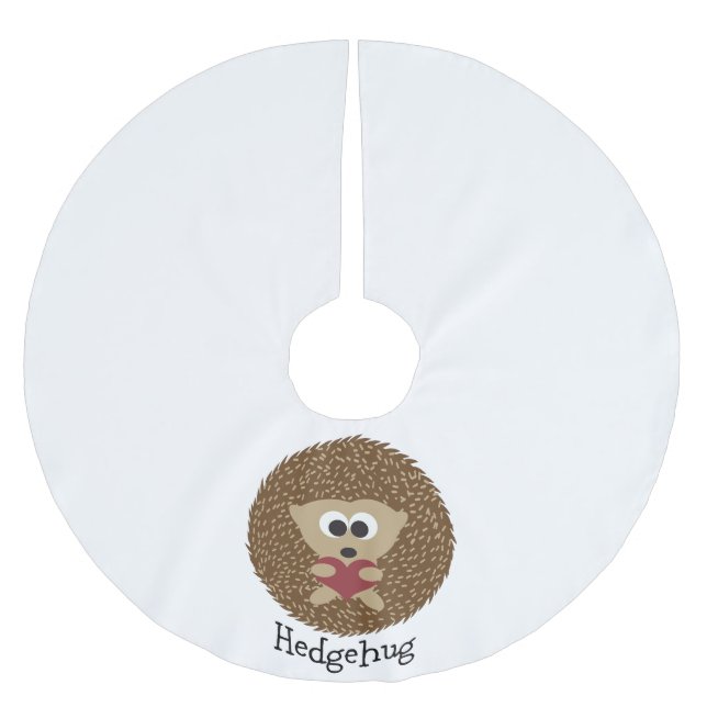 Hedgehug Igel Polyester Weihnachtsbaumdecke (Vorderseite)