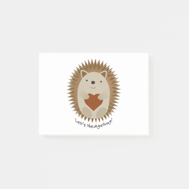 Hedgehug-Igel Post-it Klebezettel (Vorderseite)