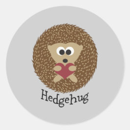 Hedgehug Igel Runder Aufkleber