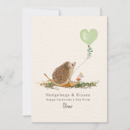 Hedgehugs Kisses Green Foto Igel Valentine Karte