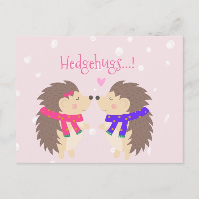 Hedgehugs! Niedlicher Igel Weihnachten (Vorderseite)