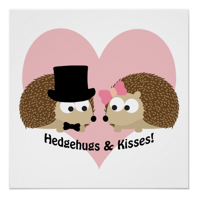 Hedgehugs und Kisses Igel Couple Poster (Vorderseite)