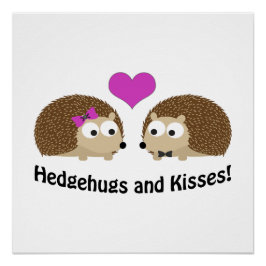 Hedgehugs und Kisses Igel Liebe Poster