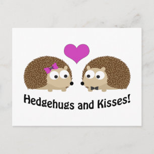 Hedgehugs und Kisses Igel Liebe Postkarte