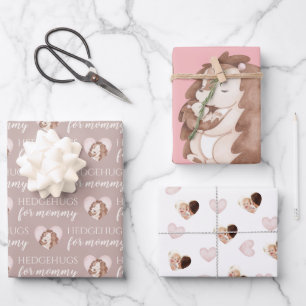 Hedgehugugs für Mommy Wrapping Paper Sheets Geschenkpapier Set