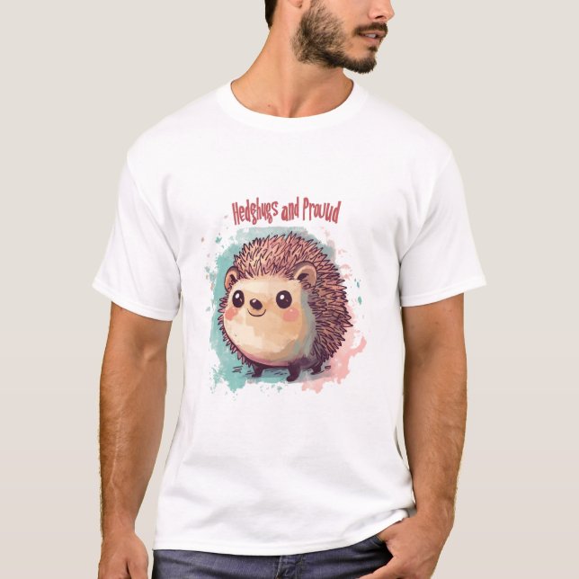 Hedgehugugs und Proud T - Shirt Design - Niedliche (Vorderseite)
