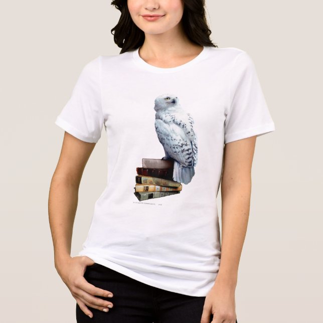 Hedwig auf Bücher Tri-Blend Shirt (Vorderseite)