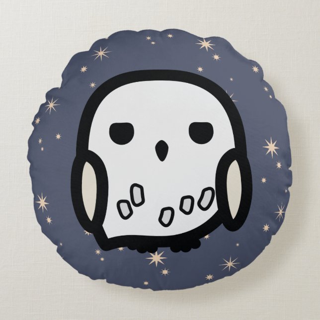 Hedwig Cartoon Character Art Rundes Kissen (Vorderseite)