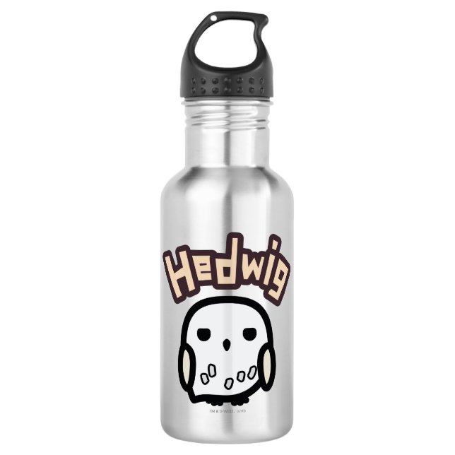 Hedwig Cartoon Character Art Trinkflasche (Vorderseite)