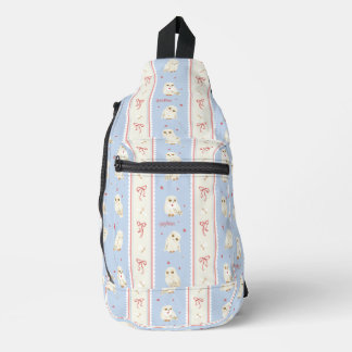 Hedwig-Eulenpost-Streifenmuster Crossbody Bag