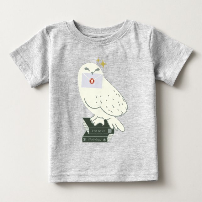 Hedwig mit Brief skizzenhafte Zeichnung Baby T-shirt (Vorderseite)