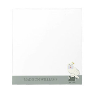 Hedwig mit Brief skizzenhafte Zeichnung Notizblock