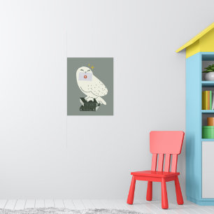 Hedwig mit Brief skizzenhafte Zeichnung Poster