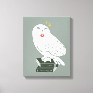Hedwig mit Brief Skurrile Zeichnung Leinwanddruck