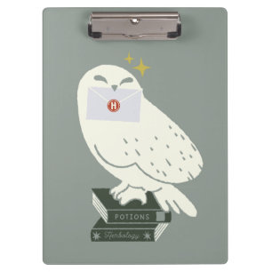 Hedwig mit Brief Whimsical-Zeichnung Klemmbrett